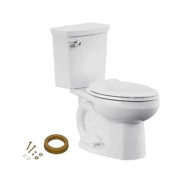American Standard H2Optimum 2-Piece 1.1 GPF Single Flush Elongated Standard Height Toilet in White