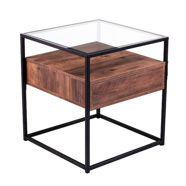 Southern Enterprises Terrarium End Table, Black