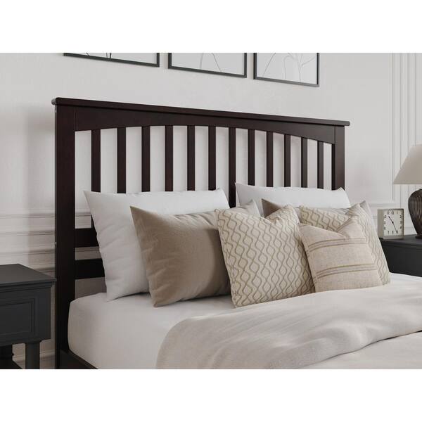 AFI Mission Espresso Dark Brown Solid Wood Queen Headboard with