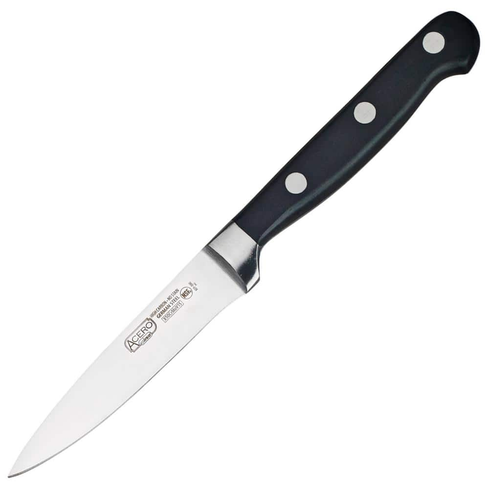 Winco 3.5 in. Stainless Steel Triple Riveted Full Tang Paring Knife