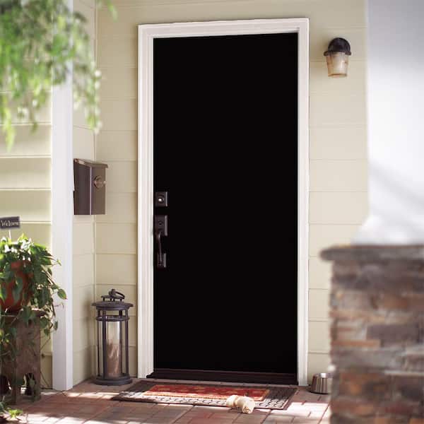 Masonite 36 in. x 80 in. Flush Left Hand Inswing Jet Black