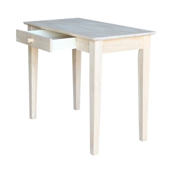 International Concepts 36 In Rectangular Unfinished 1 Drawer Writing Desk With Solid Wood Material Of 695249 The Home Depot International Concepts 36 In, Unfinished Furniture Desk