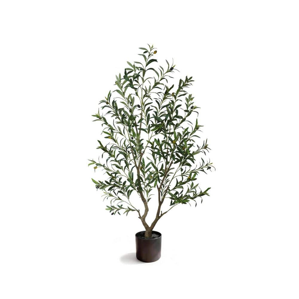 Vitalismo 5 ft. Artificial Olive Tree with Lifelike Fruits Faux