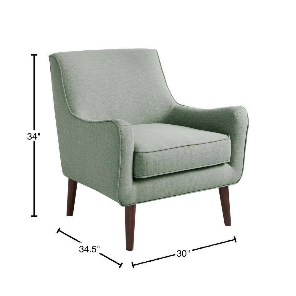 Liam Seafoam Mid-Century Accent Chair with Espresso Wooden Legs