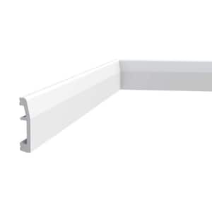 1/2 in. D x 2-3/4in. W x 78-3/4 in. L Primed White High Impact Polystyrene Baseboard Moulding (4-Pack)
