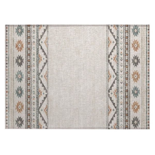 Chantille Machine Washable Indoor/Outdoor Abstract ACN3075 Ivory 2 ft. x 3 ft. Accent Rug