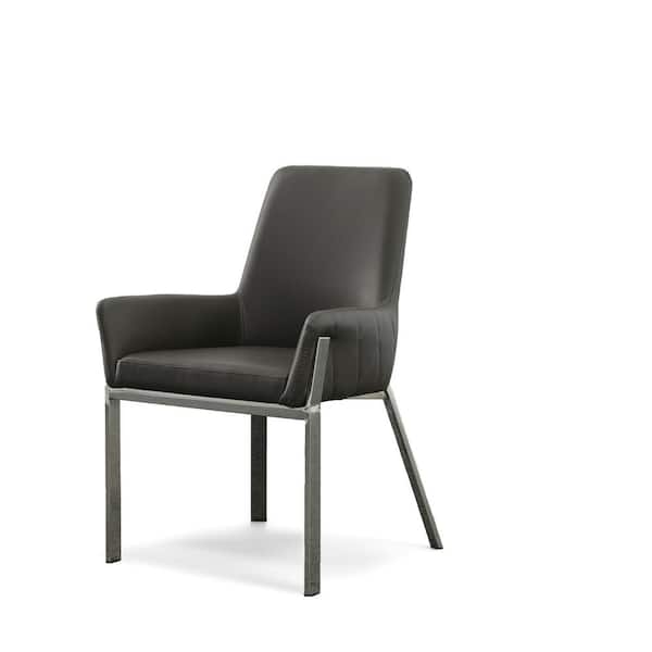 MR MODREST Robin Modern Grey Leather Dining Chair