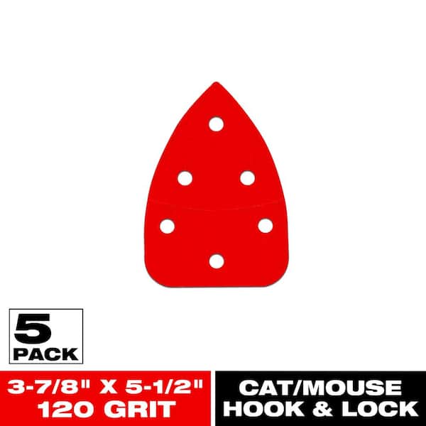 DIABLO 3-7/8 in. x 5-1/2 in. 120-Grit Hook and Lock CAT/Mouse Detail Sanding Sheets