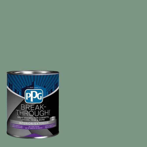 1 qt. PPG1133-5 Slate Green Satin Door, Trim & Cabinet Paint