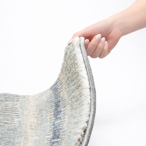 Dream Shag Premium Machine Washable Abstract ADS37 Blue 3 ft. x 4 ft. Area Rug