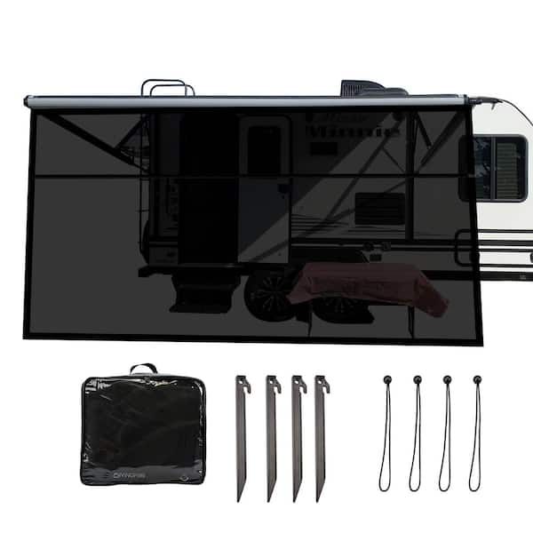 RV Awning 15.3 ft. x 8 ft. PVC Shade Canopy Panel