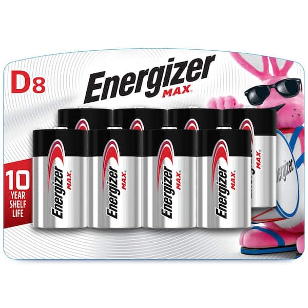 Energizer MAX D Batteries (8-Pack), D Cell Alkaline Batteries E95FP-8 - The  Home Depot