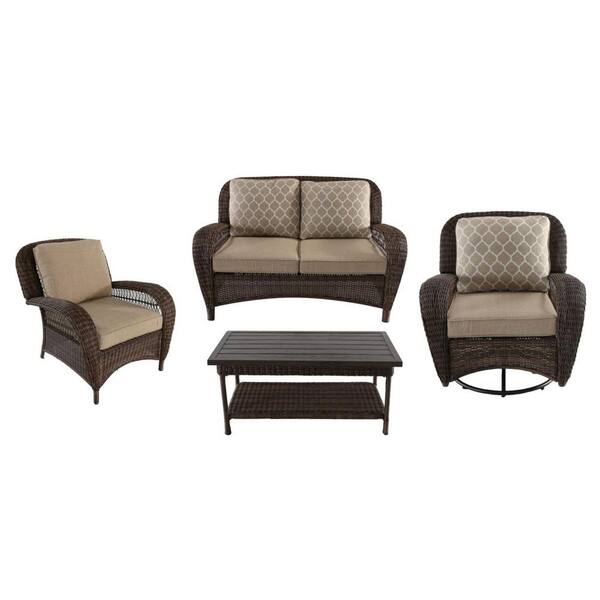 Hampton Bay Beacon Park 4-Piece Steel 