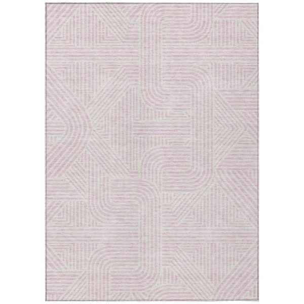 Addison Rugs Chantille Machine Washable Indoor/Outdoor Abstract ACN917 Pink 9 ft. x 12 ft. Area Rug