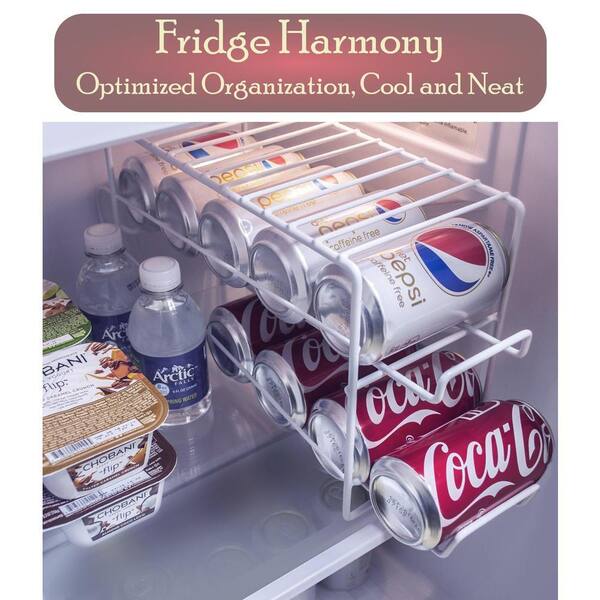 Sorbus White Steel Soda Can Rack Beverage Dispenser Holds 12 Cans