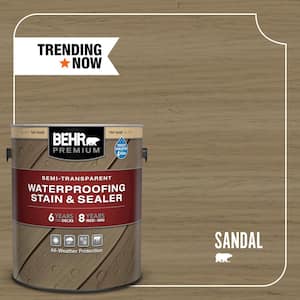 1 gal. #ST-121 Sandal Semi-Transparent Waterproofing Exterior Wood Stain and Sealer