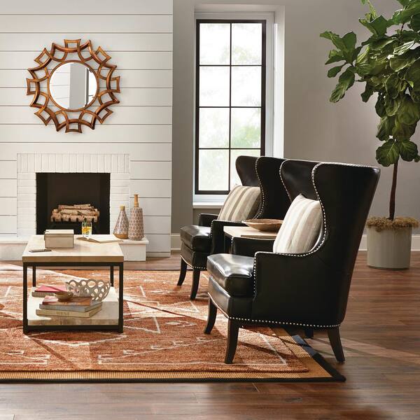 Black Wing Back Accent Chair, Black Living Room Chair