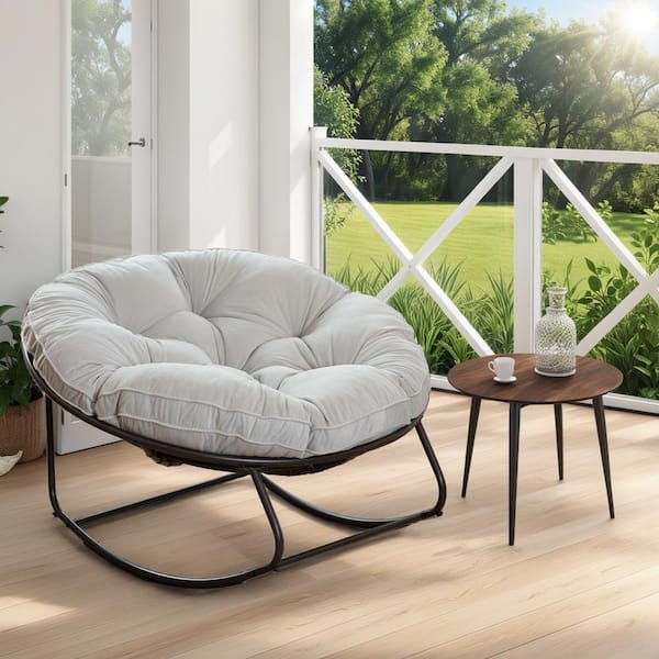 Buenaola Nyajiah Wicker Outdoor Lounge Chair Patio Egg