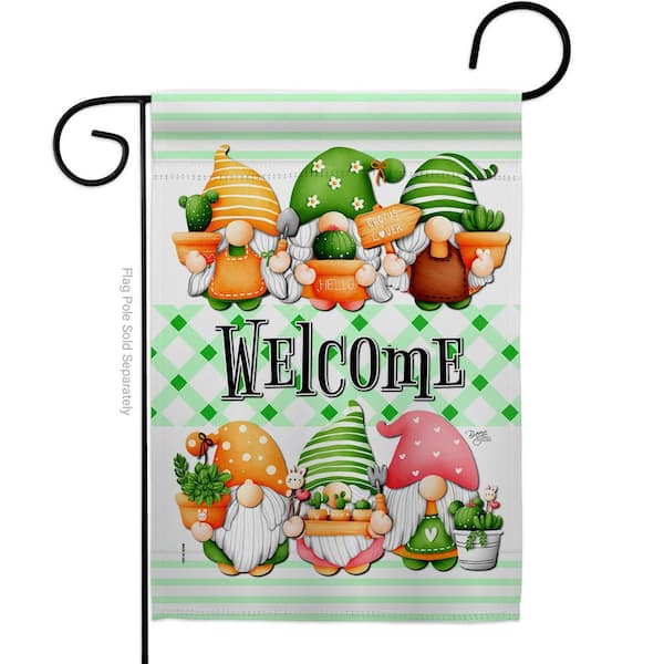 Breeze Decor 13 in. x 18.5 in. Cactus Gnome Garden Flag Double-Sided Decorative Vertical Flags