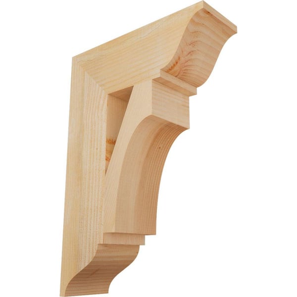 Ekena Millwork 6 in. x 26 in. x 18 in. Douglas Fir Westlake Traditional Rough Sawn Bracket