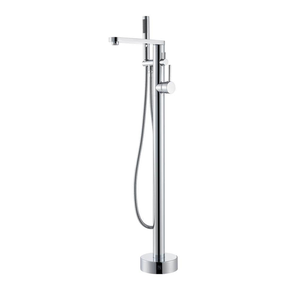 Allario 2-Handle Freestanding Tub Faucet with Hand Shower in. Polished Chrome price history on PriceWatchPro