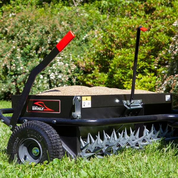 Brinly-Hardy Tow Behind Aerator Spreader Combination 40 in Lawn Steel Frame 