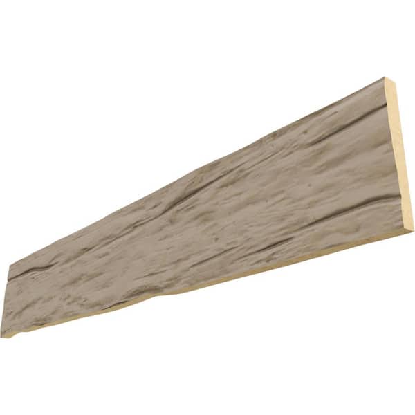 Ekena Millwork Endurathane 1 in. H x 12 in. W x 6 ft. L Riverwood Champagne Mist Faux Wood Beam Plank