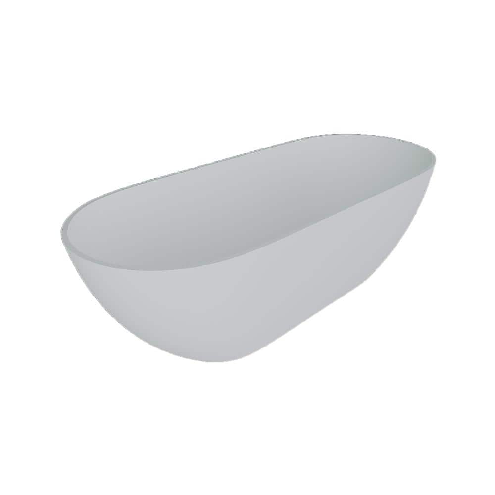 Luxury 68.88 in. x 29.50 in. Soaking Bathtub with Center Drain in White