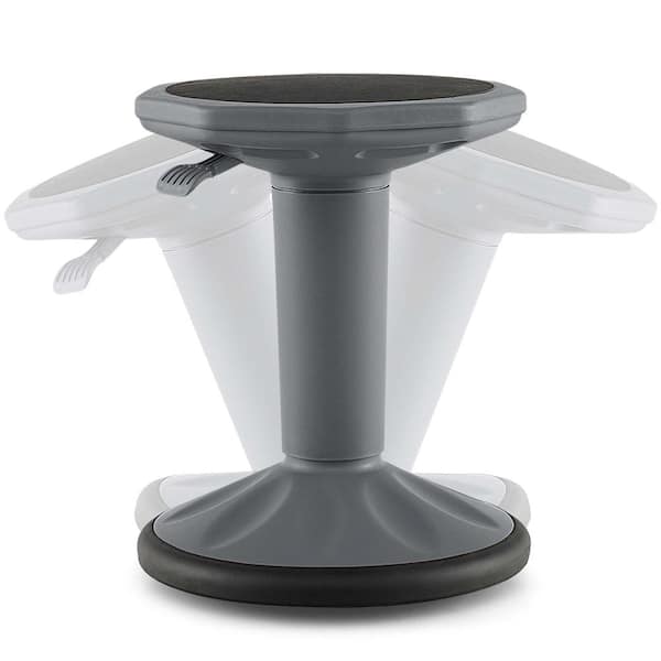 Costway Grey Plastic Adjustable Height Kids Active Motion Stool Ergonomic Wobble Chair