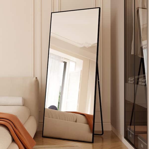 Blisstyle Black 32 in. W x 71 in. H Modern Rectangle Glass Framed Mirror Wall Mirror Wall Decor Mirror