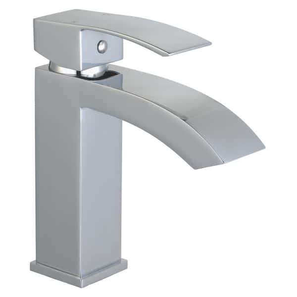 Eisen Home Marella Single-Handle Single-Hole Bathroom Faucet in Polished Chrome