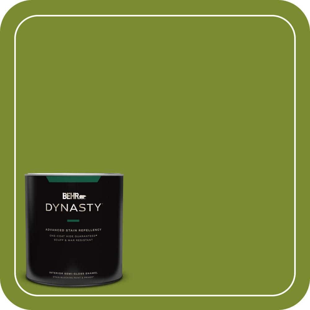 1 qt. #P360-7 Sassy Grass Semi-Gloss Enamel Interior Stain-Blocking Paint and Primer price history on PriceWatchPro