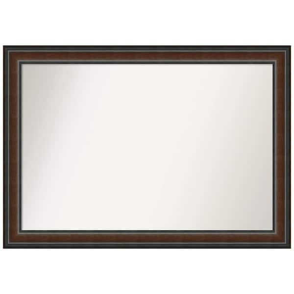 Amanti Art Cyprus Walnut 40.75 in. x 28.75 in. Non-Beveled Classic Rectangle Wood Framed Wall Mirror in Cherry