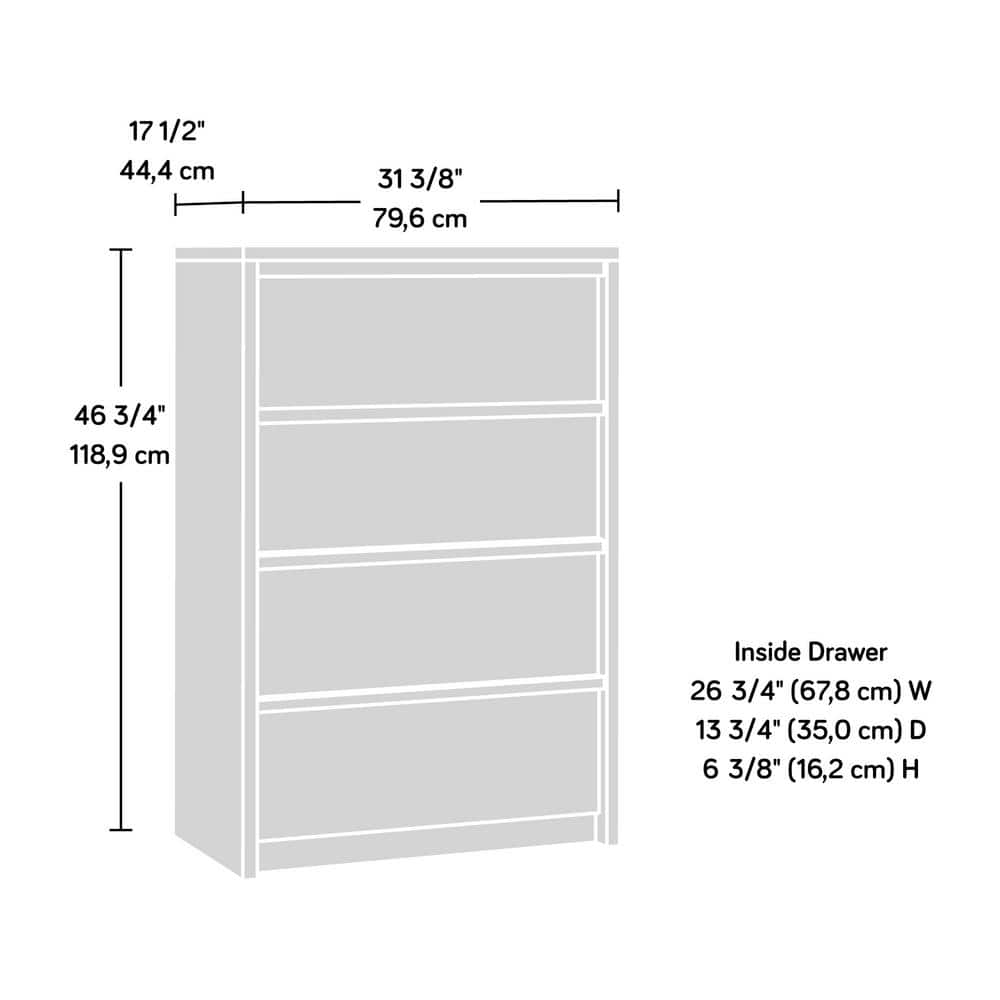Pacific Maple 4-Drawer Chest with Extra Deep Drawers