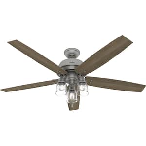 Churchwell 60 in. Indoor Matte Silver Ceiling Fan with Light Kit