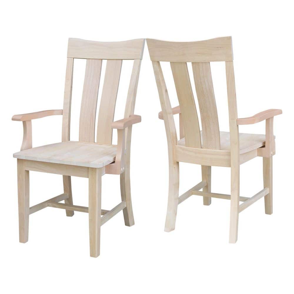 Eco-Friendly Beige Parawood Traditional Arm Chair