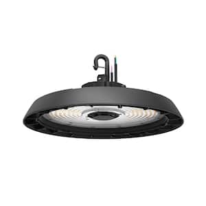 CE 14 in. LED Lumen Changing 400/600/750-Watt Equivalence Round High Bay Matte Black