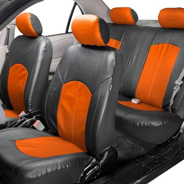 Highest Grade Faux Leather 47 in. x 23 in. x 1 in. Seat Covers - Full Set