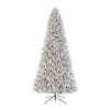 9 ft. Pre-Lit Snow Flocked Artificial Spruce Christmas Tree with 900 Warm  White Lights