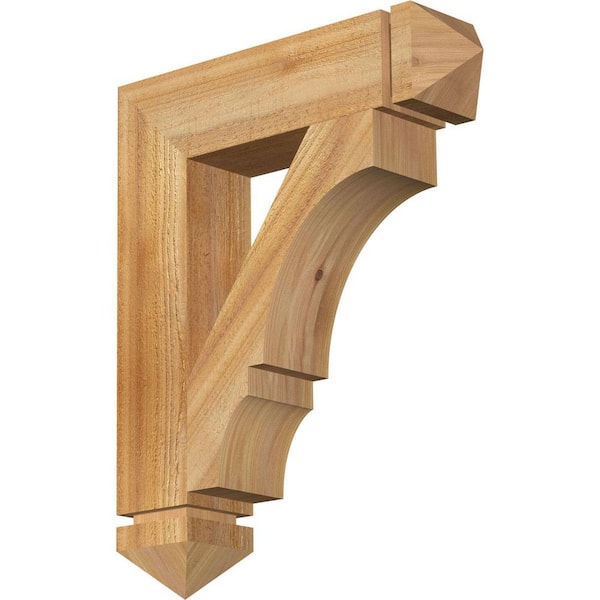 Ekena Millwork 4 in. x 22 in. x 18 in. Western Red Cedar Balboa Arts and Crafts Rough Sawn
