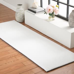 Piper Snow 2 ft. x 7 ft. Solid Polyester Runner Rug