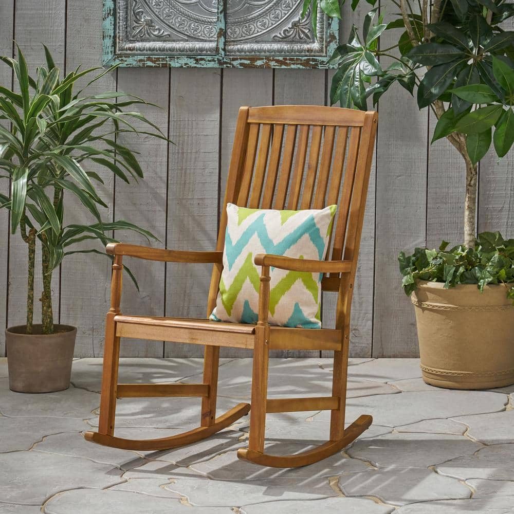 Teak Wood Outdoor Rocking Chair ZN-2242 - The Home Depot