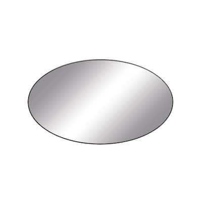 Medium Oval Black Modern Mirror, Large White Oblong Mirror