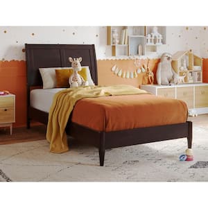 Valencia Brown Solid Wood Frame Twin Low Profile Platform Bed