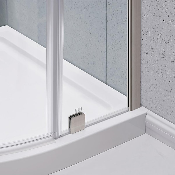 Glamour 32 in. L x 32 in. W Single Threshold Corner Shower Base in White