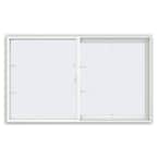 59.5 in. x 35.5 in. V-2500 Series White Vinyl Right-Handed Sliding Window with Colonial Grids/Grilles