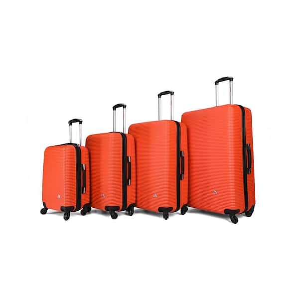 InUSA Royal lightweight hardside spinner 4 piece Set 20", 24'', 28", 32" Orange