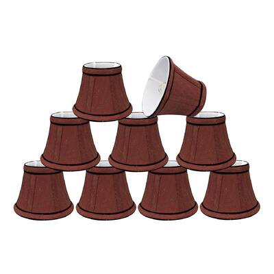 5 in. x 4 in. Rust and Black Accent Bell Lamp Shade (9-Pack)