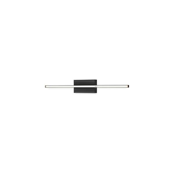 KUZCO Vega Minor 24-in 1 Light 18-Watt Black Integrated LED Wall Sconce