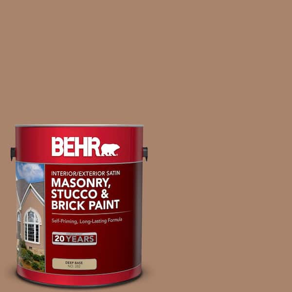 BEHR 1 gal. #S220-5 Nutshell Satin Interior/Exterior Masonry, Stucco and Brick Paint